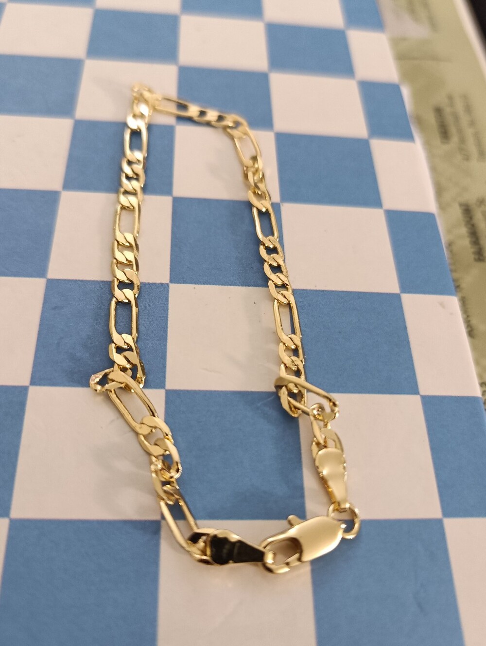 Gold Figaro Chain Bracelet - Elegant Women's Jewelry - Picture 3 of 5